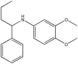 3,4-dimethoxy-N-(1-phenylbutyl)aniline Structure