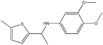 3,4-dimethoxy-N-[1-(5-methylthiophen-2-yl)ethyl]aniline Structure
