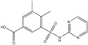 3,4-dimethyl-5-(pyrimidin-2-ylsulfamoyl)benzoic acid Structure