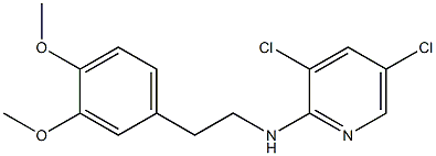 3,5-dichloro-N-[2-(3,4-dimethoxyphenyl)ethyl]pyridin-2-amine 구조식 이미지