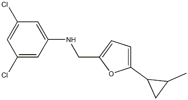 3,5-dichloro-N-{[5-(2-methylcyclopropyl)furan-2-yl]methyl}aniline 구조식 이미지