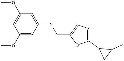 3,5-dimethoxy-N-{[5-(2-methylcyclopropyl)furan-2-yl]methyl}aniline 구조식 이미지