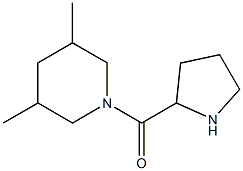 3,5-dimethyl-1-(pyrrolidin-2-ylcarbonyl)piperidine 구조식 이미지