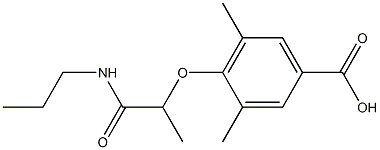 3,5-dimethyl-4-[1-(propylcarbamoyl)ethoxy]benzoic acid 구조식 이미지