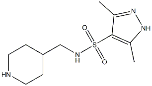 3,5-dimethyl-N-(piperidin-4-ylmethyl)-1H-pyrazole-4-sulfonamide 구조식 이미지