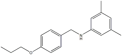 3,5-dimethyl-N-[(4-propoxyphenyl)methyl]aniline Structure