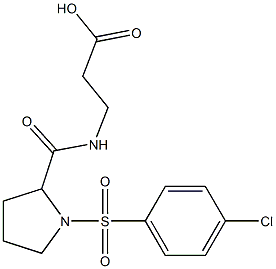 3-[({1-[(4-chlorophenyl)sulfonyl]pyrrolidin-2-yl}carbonyl)amino]propanoic acid Structure
