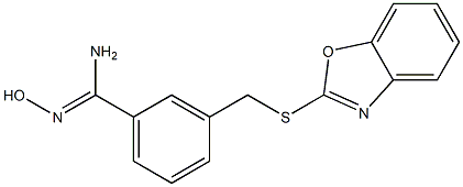 3-[(1,3-benzoxazol-2-ylsulfanyl)methyl]-N'-hydroxybenzene-1-carboximidamide Structure