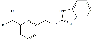 3-[(1H-1,3-benzodiazol-2-ylsulfanyl)methyl]benzoic acid 구조식 이미지