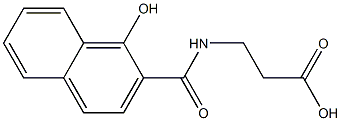 3-[(1-hydroxy-2-naphthoyl)amino]propanoic acid 구조식 이미지