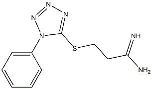 3-[(1-phenyl-1H-1,2,3,4-tetrazol-5-yl)sulfanyl]propanimidamide 구조식 이미지