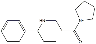 3-[(1-phenylpropyl)amino]-1-(pyrrolidin-1-yl)propan-1-one Structure