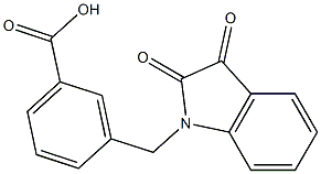 3-[(2,3-dioxo-2,3-dihydro-1H-indol-1-yl)methyl]benzoic acid Structure