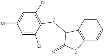 3-[(2,4,6-trichlorophenyl)amino]-2,3-dihydro-1H-indol-2-one Structure