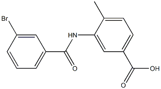 3-[(3-bromobenzoyl)amino]-4-methylbenzoic acid 구조식 이미지