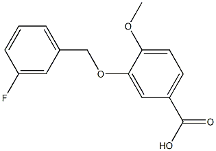 3-[(3-fluorophenyl)methoxy]-4-methoxybenzoic acid Structure