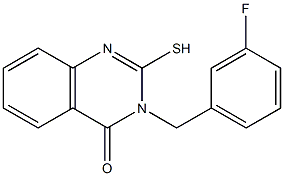 3-[(3-fluorophenyl)methyl]-2-sulfanyl-3,4-dihydroquinazolin-4-one 구조식 이미지