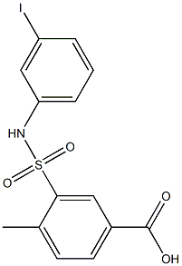 3-[(3-iodophenyl)sulfamoyl]-4-methylbenzoic acid Structure