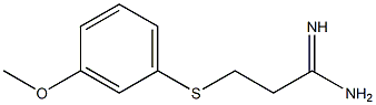 3-[(3-methoxyphenyl)sulfanyl]propanimidamide Structure