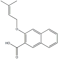 3-[(3-methylbut-2-en-1-yl)oxy]naphthalene-2-carboxylic acid 구조식 이미지