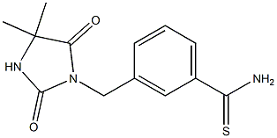 3-[(4,4-dimethyl-2,5-dioxoimidazolidin-1-yl)methyl]benzenecarbothioamide Structure