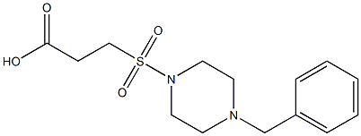 3-[(4-benzylpiperazine-1-)sulfonyl]propanoic acid Structure