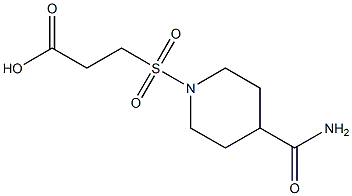 3-[(4-carbamoylpiperidine-1-)sulfonyl]propanoic acid 구조식 이미지