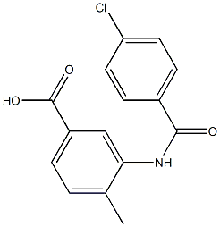 3-[(4-chlorobenzoyl)amino]-4-methylbenzoic acid Structure