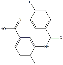 3-[(4-fluorobenzoyl)amino]-4-methylbenzoic acid Structure