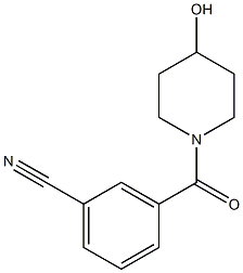 3-[(4-hydroxypiperidin-1-yl)carbonyl]benzonitrile Structure