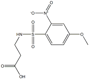 3-[(4-methoxy-2-nitrobenzene)sulfonamido]propanoic acid 구조식 이미지
