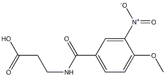 3-[(4-methoxy-3-nitrophenyl)formamido]propanoic acid 구조식 이미지