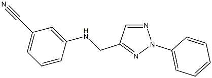 3-{[(2-phenyl-2H-1,2,3-triazol-4-yl)methyl]amino}benzonitrile 구조식 이미지