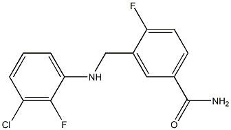 3-{[(3-chloro-2-fluorophenyl)amino]methyl}-4-fluorobenzamide 구조식 이미지