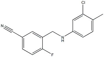 3-{[(3-chloro-4-methylphenyl)amino]methyl}-4-fluorobenzonitrile Structure