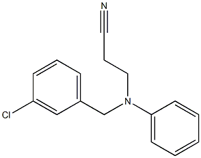 3-{[(3-chlorophenyl)methyl](phenyl)amino}propanenitrile Structure