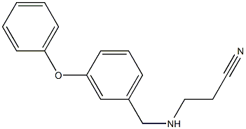 3-{[(3-phenoxyphenyl)methyl]amino}propanenitrile Structure