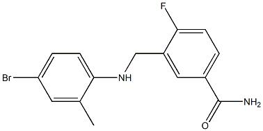 3-{[(4-bromo-2-methylphenyl)amino]methyl}-4-fluorobenzamide Structure