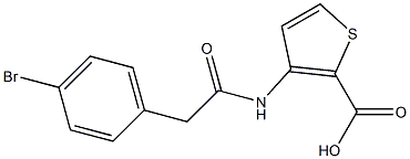 3-{[(4-bromophenyl)acetyl]amino}thiophene-2-carboxylic acid Structure