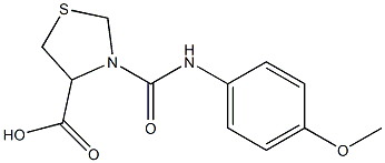 3-{[(4-methoxyphenyl)amino]carbonyl}-1,3-thiazolidine-4-carboxylic acid 구조식 이미지