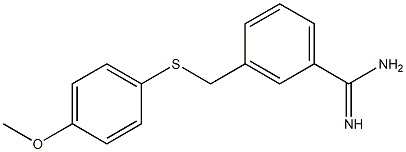 3-{[(4-methoxyphenyl)sulfanyl]methyl}benzene-1-carboximidamide Structure