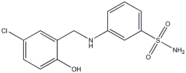 3-{[(5-chloro-2-hydroxyphenyl)methyl]amino}benzene-1-sulfonamide Structure