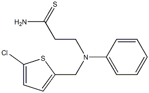 3-{[(5-chlorothiophen-2-yl)methyl](phenyl)amino}propanethioamide Structure