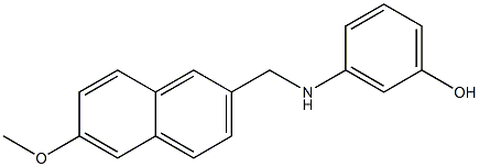 3-{[(6-methoxynaphthalen-2-yl)methyl]amino}phenol 구조식 이미지