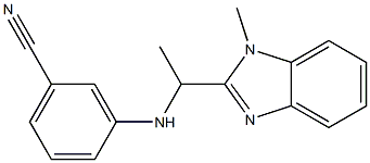 3-{[1-(1-methyl-1H-1,3-benzodiazol-2-yl)ethyl]amino}benzonitrile Structure