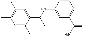 3-{[1-(2,4,5-trimethylphenyl)ethyl]amino}benzamide Structure