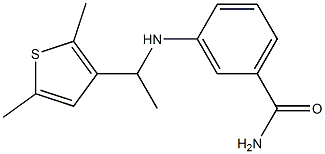 3-{[1-(2,5-dimethylthiophen-3-yl)ethyl]amino}benzamide Structure