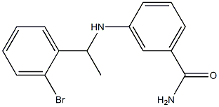 3-{[1-(2-bromophenyl)ethyl]amino}benzamide 구조식 이미지