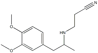 3-{[1-(3,4-dimethoxyphenyl)propan-2-yl]amino}propanenitrile 구조식 이미지