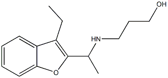 3-{[1-(3-ethyl-1-benzofuran-2-yl)ethyl]amino}propan-1-ol Structure